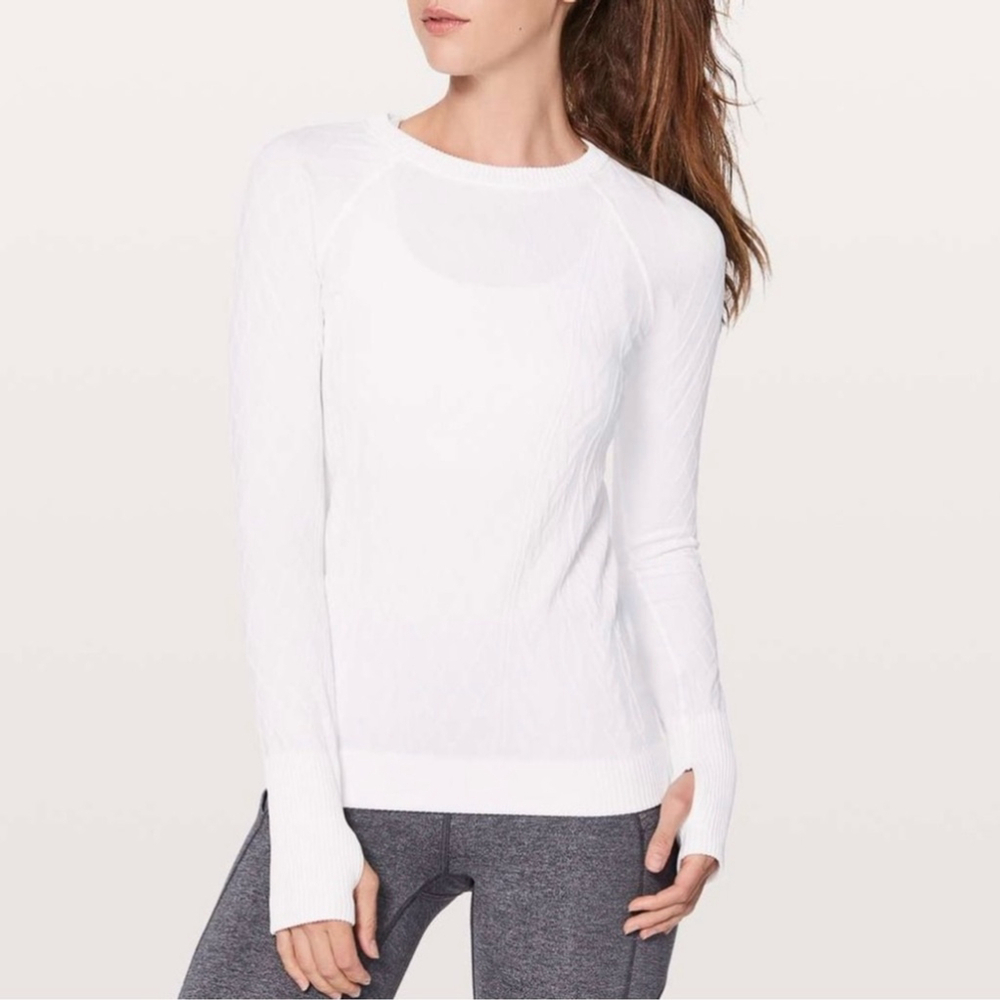 Lululemon Rest Less Pullover Heathered Silver Spoon Size 4